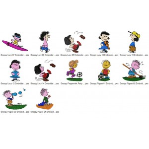 12 Snoopy Embroidery Designs Collection 10